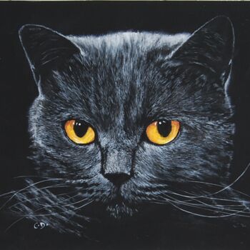 Peinture intitulée "chartreux.png" par Catherine Digue - Turpin, Œuvre d'art originale, Gouache