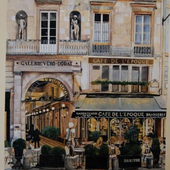 "café de l'époque" başlıklı Tablo Catherine Digue - Turpin tarafından, Orijinal sanat, Guaş boya