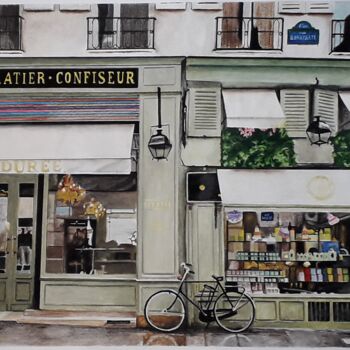 "gourmande  rue Bona…" başlıklı Tablo Catherine Digue - Turpin tarafından, Orijinal sanat, Guaş boya