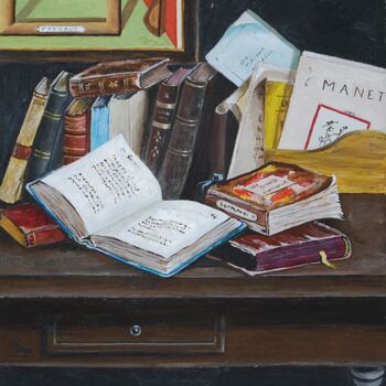 Peinture intitulée "le-bureau.jpg" par Catherine Digue - Turpin, Œuvre d'art originale