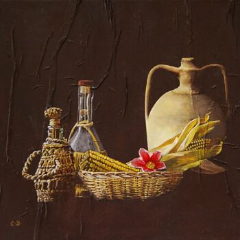 Pittura intitolato "mais.jpg" da Catherine Digue - Turpin, Opera d'arte originale, Gouache