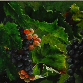 Peinture intitulée "raisins-2-500.png" par Catherine Digue - Turpin, Œuvre d'art originale