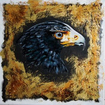 Painting titled "profil-d-aigle.jpg" by Catherine Digue - Turpin, Original Artwork