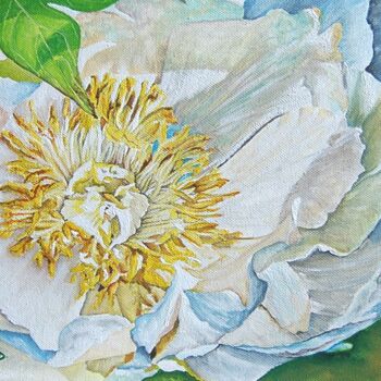 Painting titled "coeur-pivoine3.jpg" by Catherine Digue - Turpin, Original Artwork