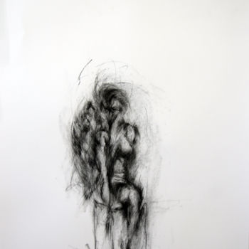 Рисунок под названием "Chrysalide" - Catherine Duchêne, Подлинное произведение искусства, Древесный уголь