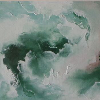 Painting titled "Sous marine abstrait" by Catherine Dufrene (Katy), Original Artwork, Acrylic