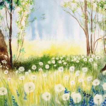 Peinture intitulée "Bientôt" par Catherine Dufrene (Katy), Œuvre d'art originale, Aquarelle