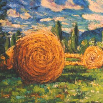 Peinture intitulée "Meules de l'Isère (…" par Catherine Dufrene (Katy), Œuvre d'art originale, Huile