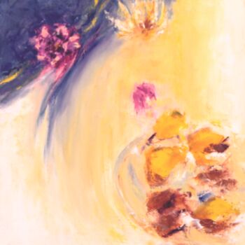 Pittura intitolato "fleurs" da Catherine Dufrene (Katy), Opera d'arte originale, Olio
