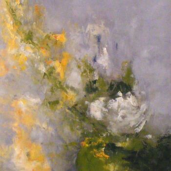 Painting titled "Composition florale…" by Catherine Dufrene (Katy), Original Artwork, Oil