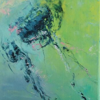 Pintura titulada "la méduse" por Catherine Dufrene (Katy), Obra de arte original, Oleo