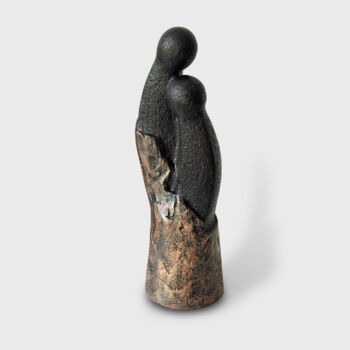 Sculptuur getiteld "Le refuge" door Catherine Fouvry Leblois (Catef), Origineel Kunstwerk, Klei