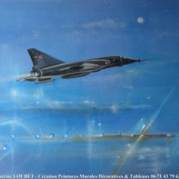Malarstwo zatytułowany „Mirage IV” autorstwa Catherine Indiana Loubet, Oryginalna praca, Olej