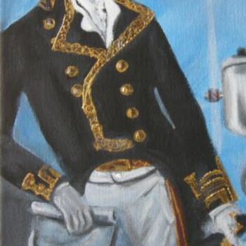 Painting titled "Marquis de La Fayet…" by Catherine Indiana Loubet, Original Artwork, Oil