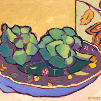 Peinture intitulée "Mediterranean Feast" par Catherine J. Martzloff, Œuvre d'art originale, Huile
