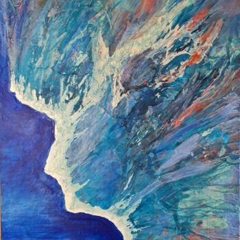 Painting titled "RIVAGE ou VISAGE" by Catherine Jacomet, Original Artwork, Acrylic