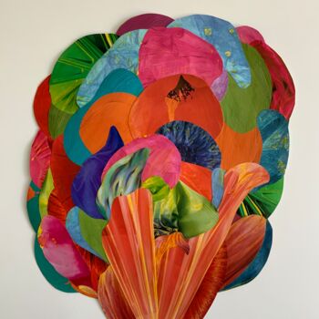 Collages titled "Eclosion" by Catherine Jaq, Original Artwork, Collages