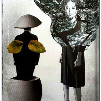 Collagen mit dem Titel "Divergences" von Catherine Jubert Asencio, Original-Kunstwerk