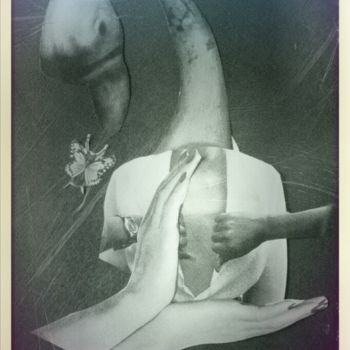 Collagen mit dem Titel "L'arrachement" von Catherine Jubert Asencio, Original-Kunstwerk