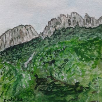 Peinture intitulée "Dentelles de Montmi…" par Catdicop, Œuvre d'art originale, Aquarelle