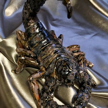 Sculpture intitulée "Scorpion" par Catherine Lesueur (C.Lesueur), Œuvre d'art originale, Céramique