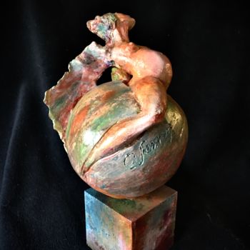 Sculpture titled "La naissance des an…" by Catherine Lesueur (C.Lesueur), Original Artwork, Ceramics Mounted on artwork_cat.