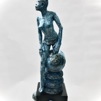 Sculptuur getiteld "Le rêve de Corona" door Catherine Lesueur (C.Lesueur), Origineel Kunstwerk, Klei