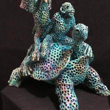 Sculpture titled "Allégorie Sculpture" by Catherine Lesueur (C.Lesueur), Original Artwork, Clay