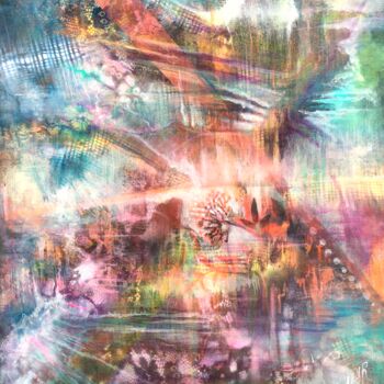 Картина под названием "Radiant" - Catherine Lesueur (C.Lesueur), Подлинное произведение искусства, Акрил Установлен на Дерев…
