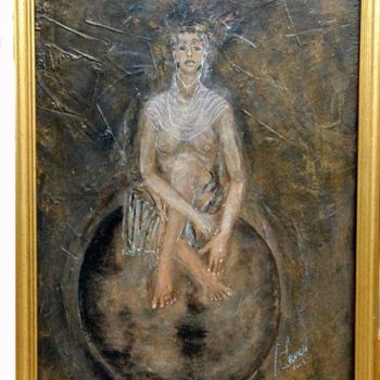 Painting titled "FEMME DU MONDE" by Catherine Lesueur (C.Lesueur), Original Artwork, Oil