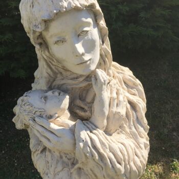 Скульптура под названием "MATERNITE" - Catherine Lesueur (C.Lesueur), Подлинное произведение искусства, Керамика