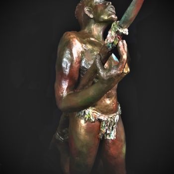Sculptuur getiteld "Afrique" door Catherine Lesueur (C.Lesueur), Origineel Kunstwerk, Keramiek