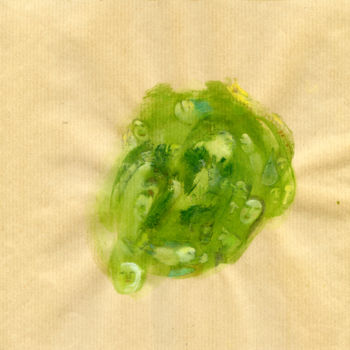 Pintura intitulada "Cœur vert 3.jpg" por Catherine Maddens, Obras de arte originais, Óleo