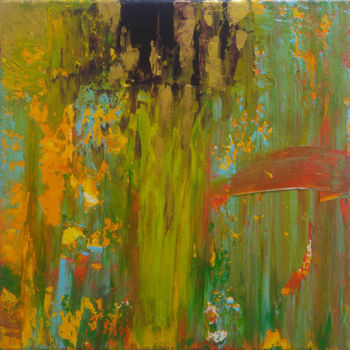 Malarstwo zatytułowany „Monet 4” autorstwa Catherine Maddens, Oryginalna praca, Akryl Zamontowany na Drewniana rama noszy
