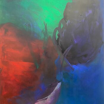 Schilderij getiteld "3 Couleurs : Rouge,…" door Catherine Maddens, Origineel Kunstwerk, Acryl