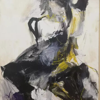 Painting titled "Noir2" by Catherine Monmarson, Original Artwork, Acrylic