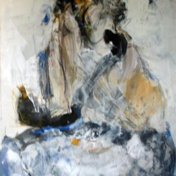 Pittura intitolato "Tendresse 100x70cm…" da Catherine Monmarson, Opera d'arte originale