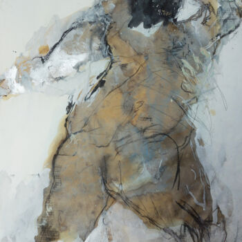 Malarstwo zatytułowany „Dessin” autorstwa Catherine Monmarson, Oryginalna praca, Akryl Zamontowany na Drewniana rama noszy