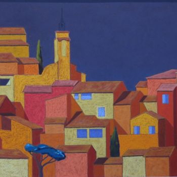 Painting titled "roussillon-pano2.jpg" by Catherine Mosser, Original Artwork