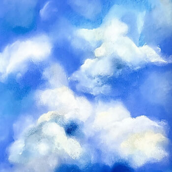 Peinture intitulée "Ciel n°2" par Catherine Muguet, Œuvre d'art originale, Pastel