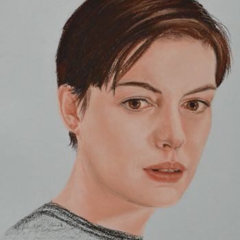 Drawing titled "Anne" by Andromaque, Original Artwork, Pastel