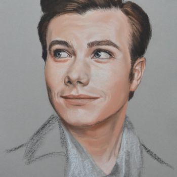 Drawing titled "Chris" by Andromaque, Original Artwork, Pastel