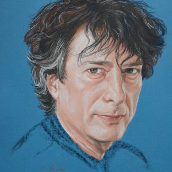 Drawing titled "Neil" by Andromaque, Original Artwork, Pastel