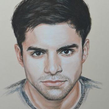 Drawing titled "Sean" by Andromaque, Original Artwork, Pastel