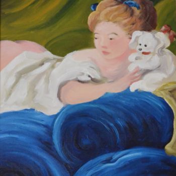 Peinture intitulée "Le déshabillé" par Andromaque, Œuvre d'art originale, Huile