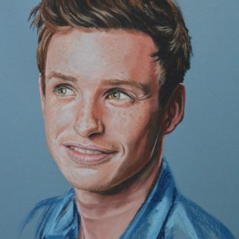 Drawing titled "Eddie" by Andromaque, Original Artwork, Pastel