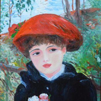 Painting titled "Une soeur" by Andromaque, Original Artwork, Oil