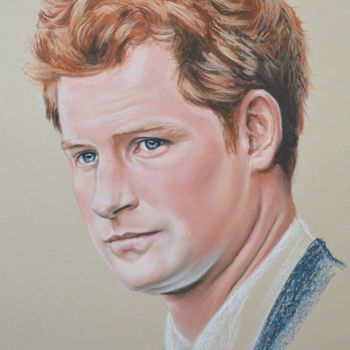 Drawing titled "Harry" by Andromaque, Original Artwork, Pastel