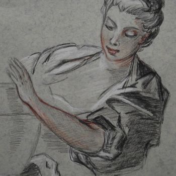 图画 标题为“Femme d'après F.Bou…” 由Andromaque, 原创艺术品, 其他