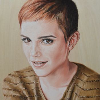 Painting titled "Emma" by Andromaque, Original Artwork, Pastel